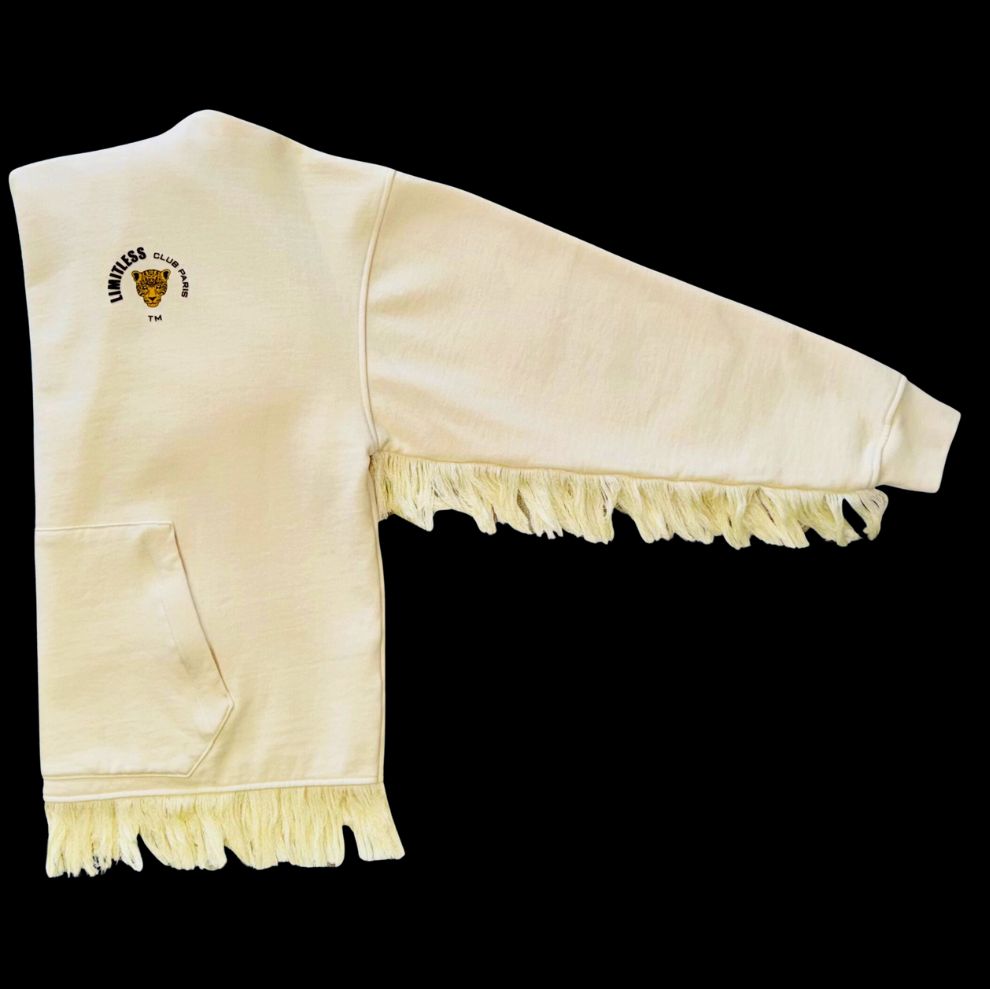 APOLO HOODIE FRINGED ENDS ON THE SLEEVE