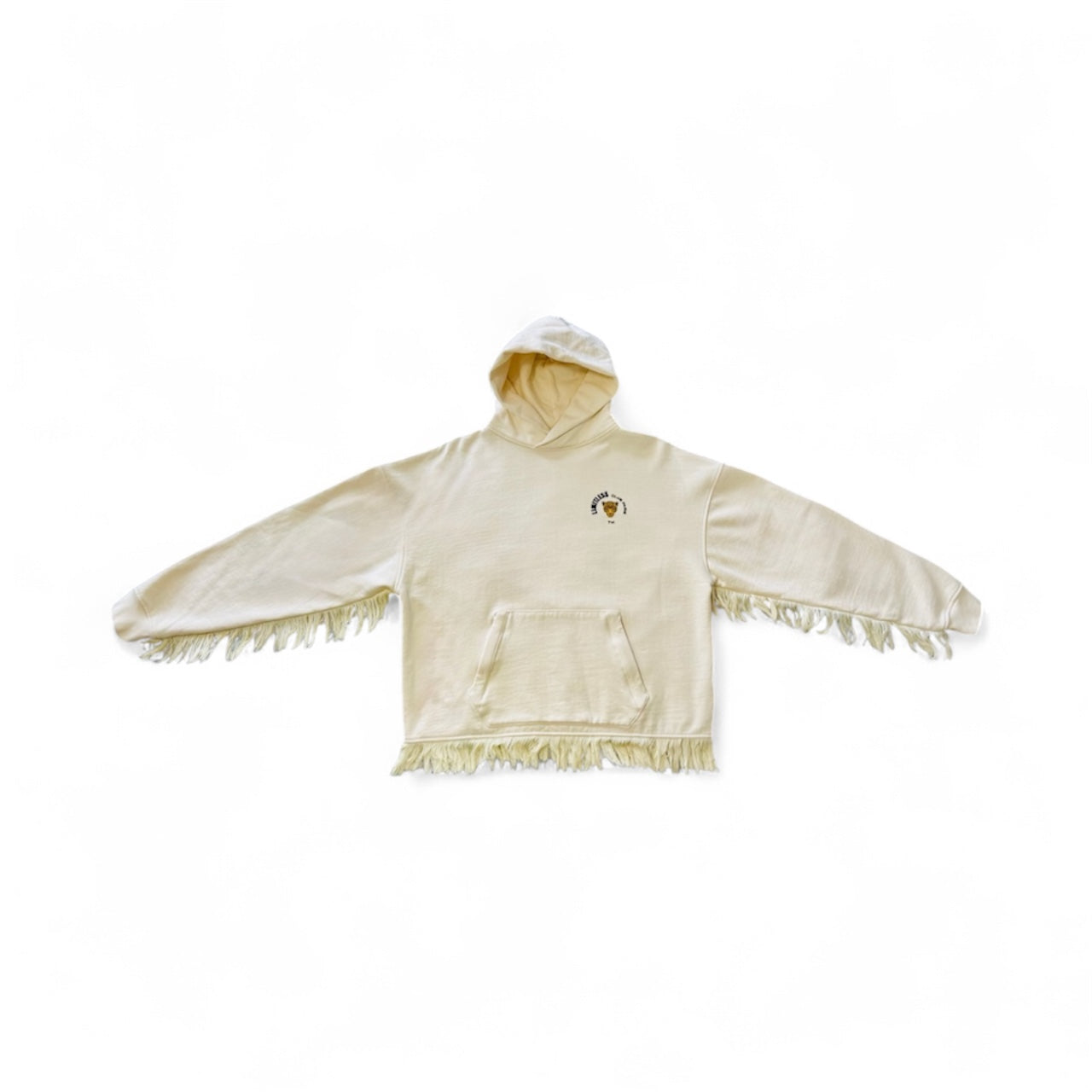 APOLLO HOODIE FRINGED ENDS ON THE SLEEVE
