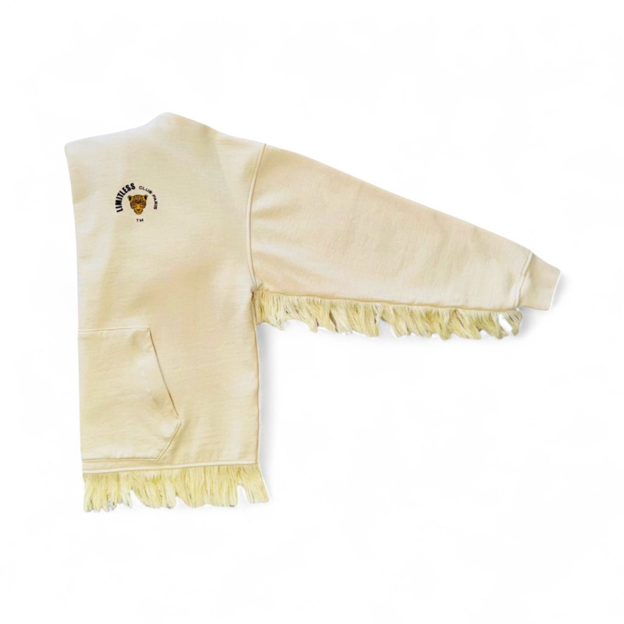 APOLLO HOODIE FRINGED ENDS ON THE SLEEVE